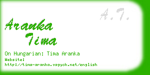 aranka tima business card
